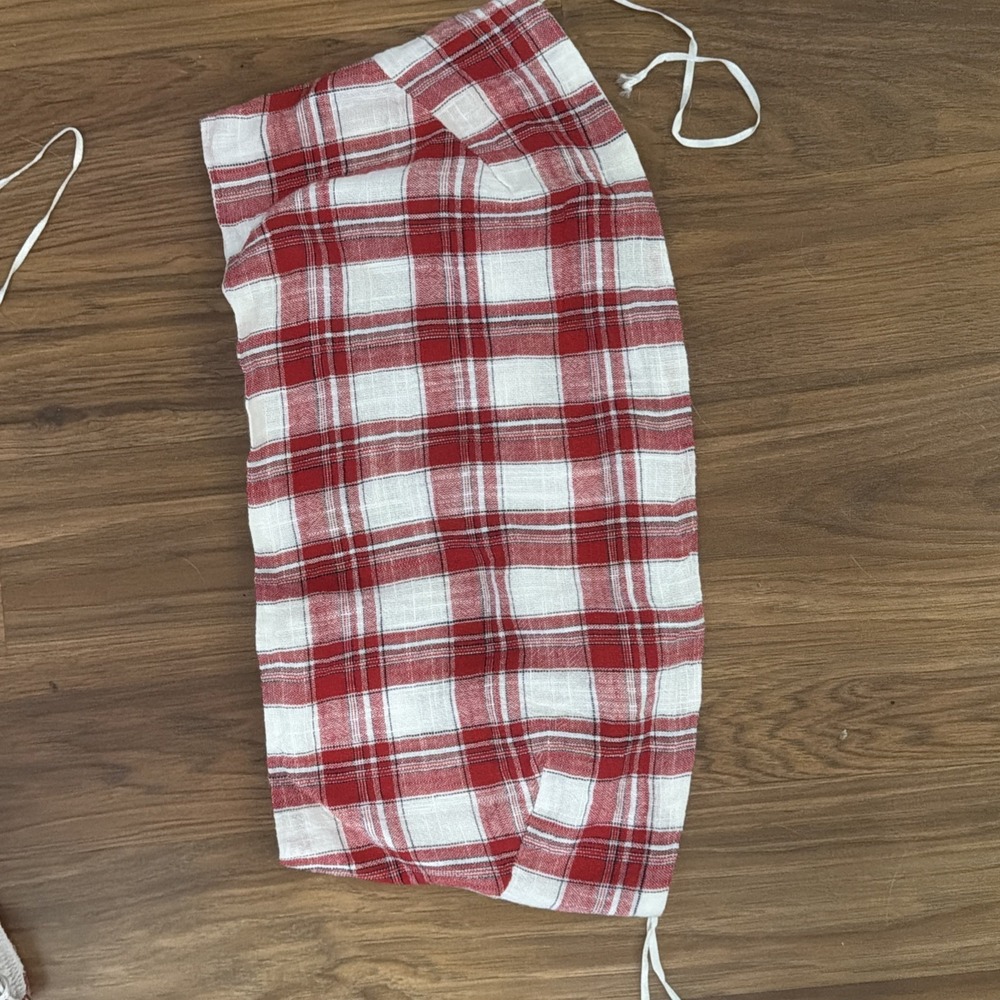 NWT Free People Gingham Plaid Strapless Top High Rise Maxi 2pc Outfit Small/S - Picture 9 of 11